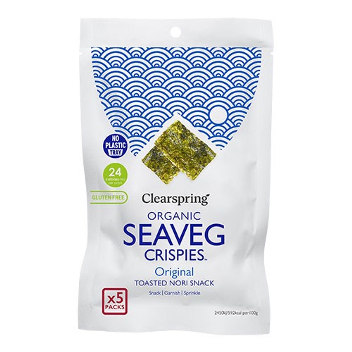 Tang chips (Seaveg Crispies) Økologisk - 20 gram - Clearspring