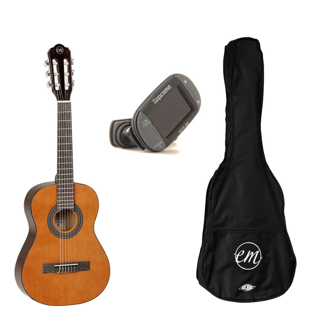 Tanglewood EMC1 1/2 Klassisk Børne Guitarpakke - Natur