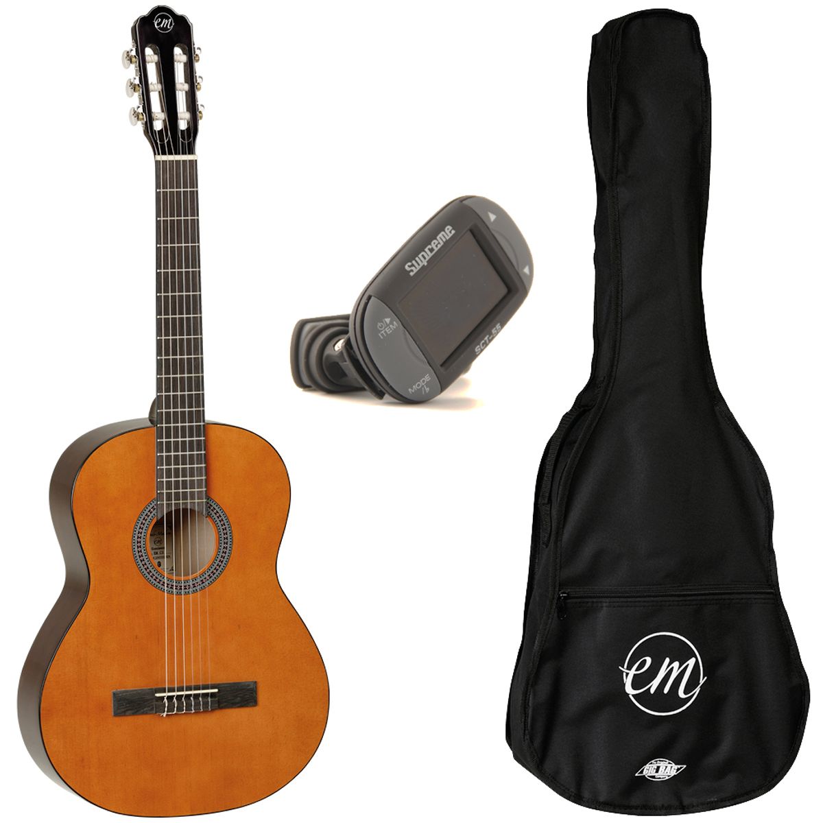 Tanglewood EMC3 4/4 Klassisk Børne Guitarpakke - Natur