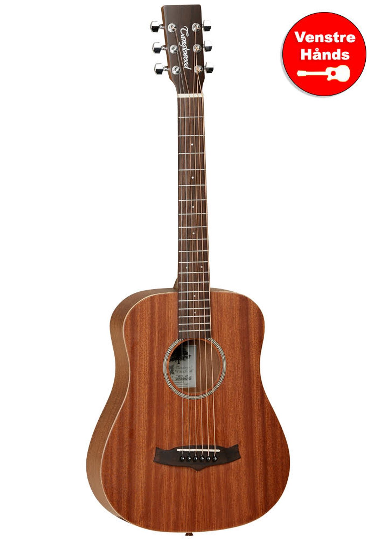 Tanglewood TW2TLH Travel model venstrehånds Western guitar - Mahogni