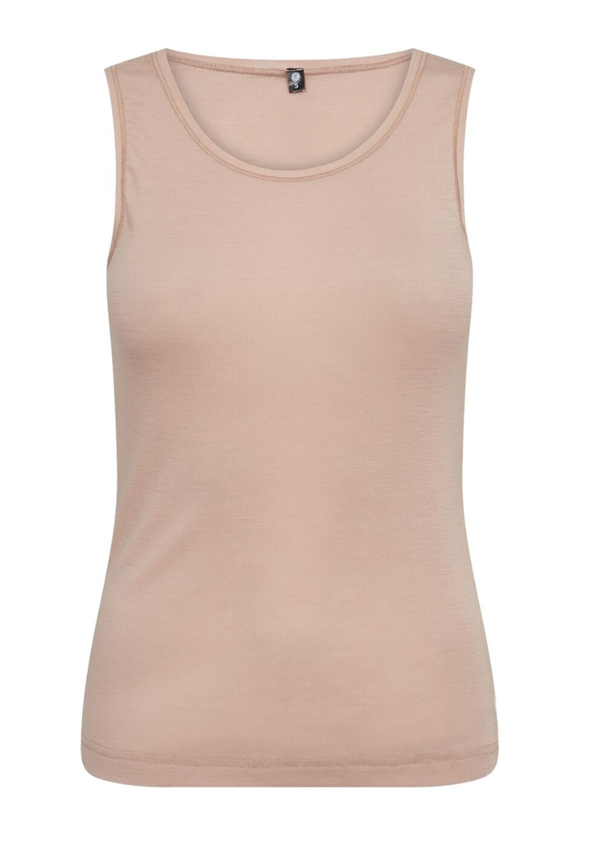 Tank top i 100% uld til kvinder, beige, str. 2XL