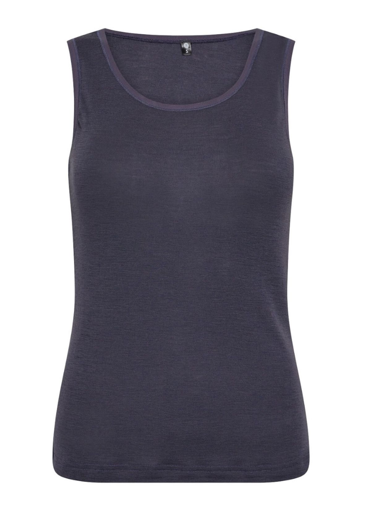 Tank top i 100% uld til kvinder, grå, str. 2XL