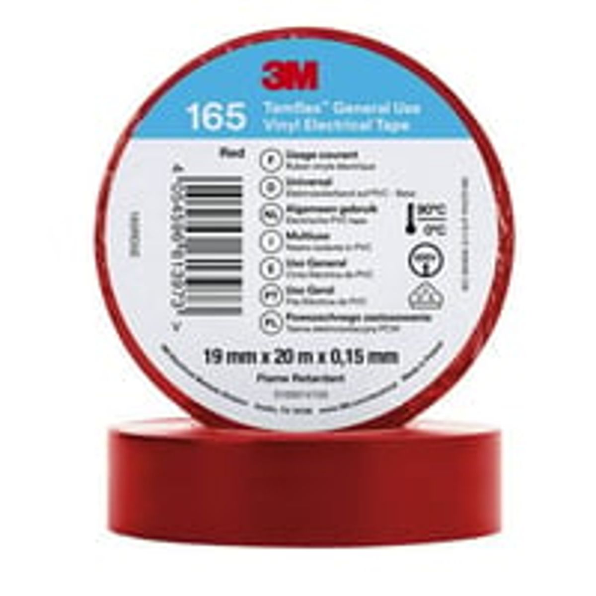 Tape vinyl 165 19MMX20M rd