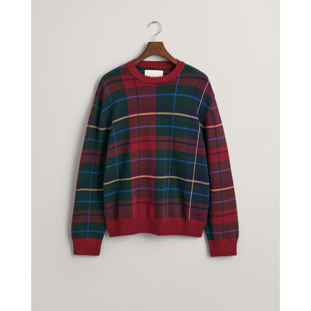 TARTAN JACQUARD C-NECK