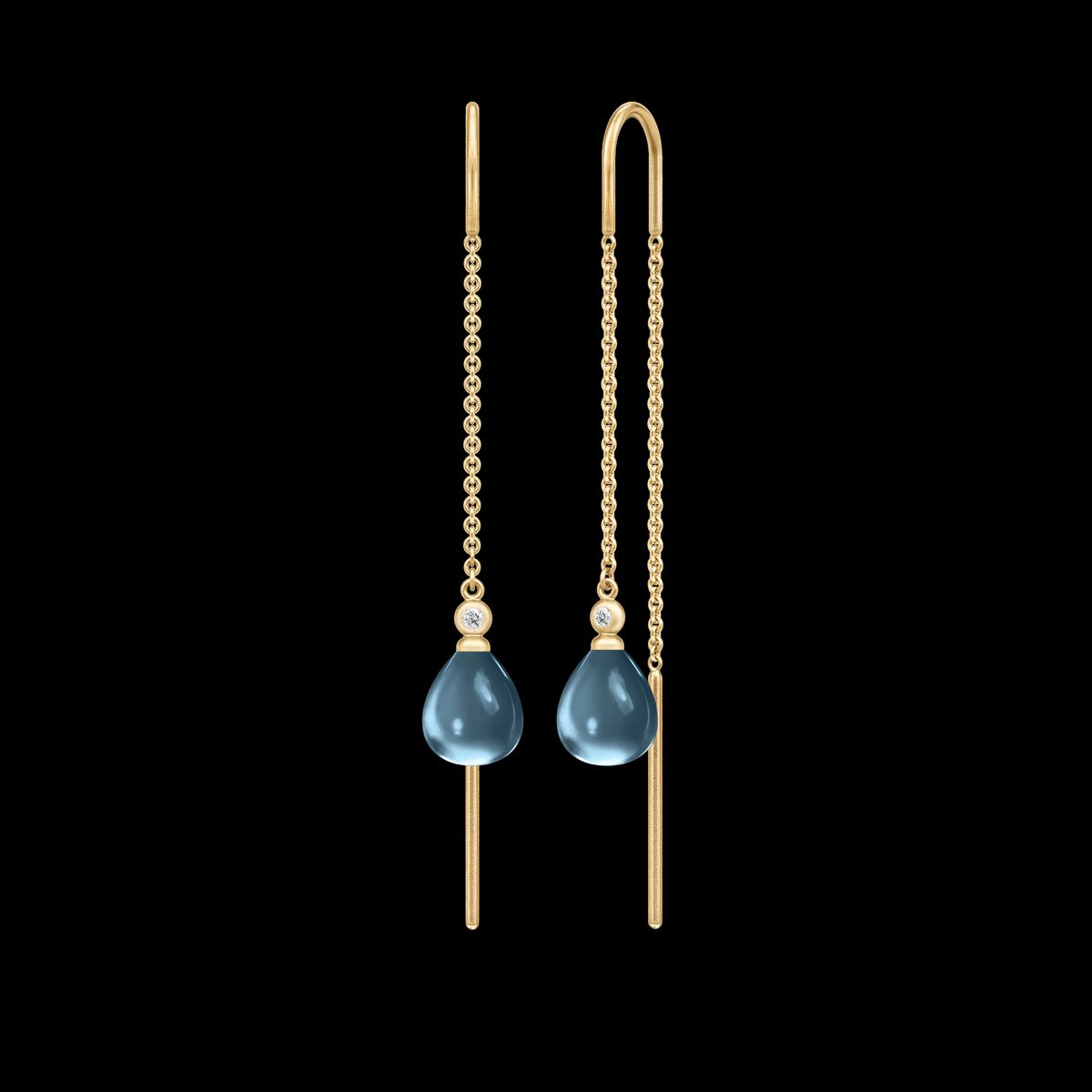 Tasha Chain Earrings London Blue