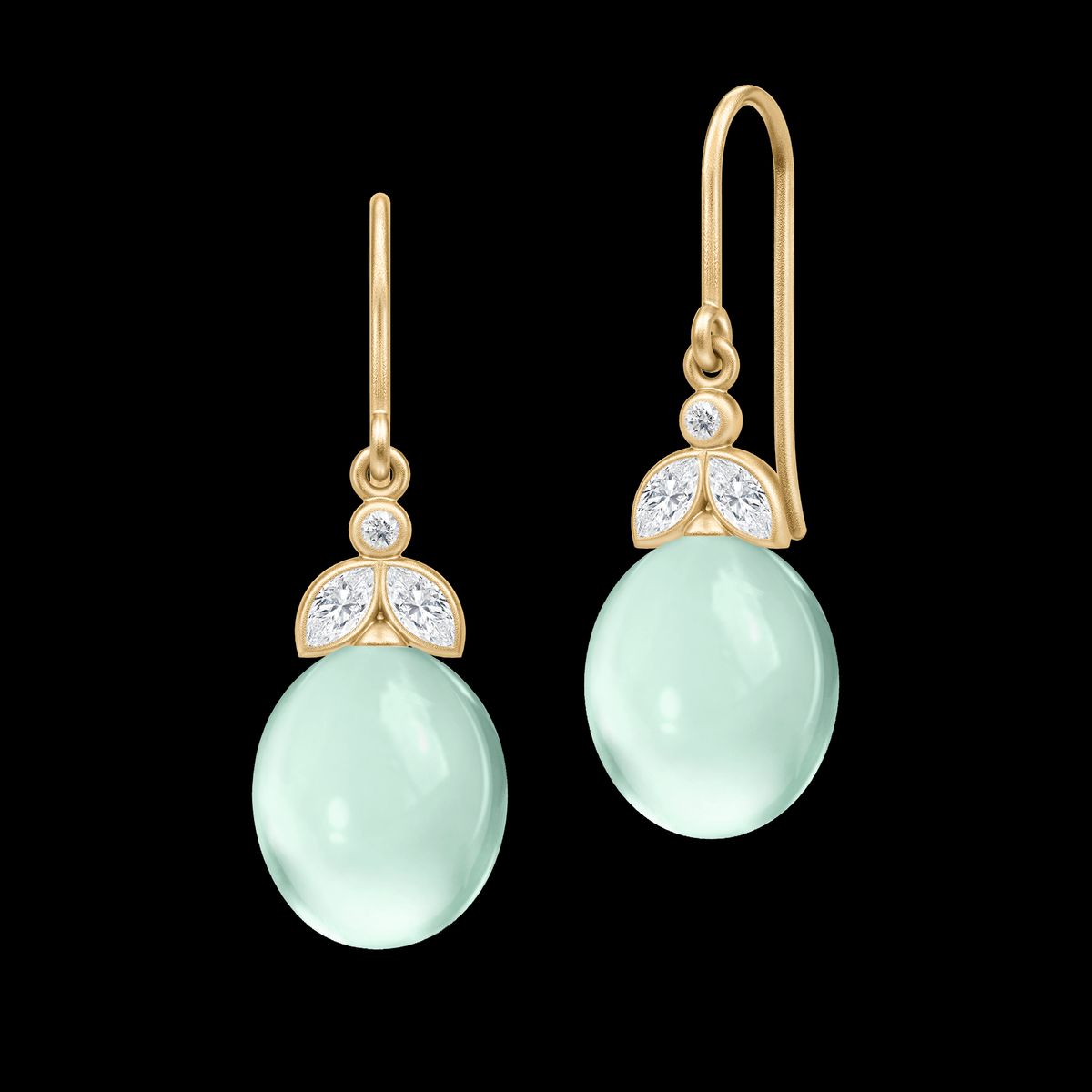 Tasha Earrings Aqua Green Amethyst