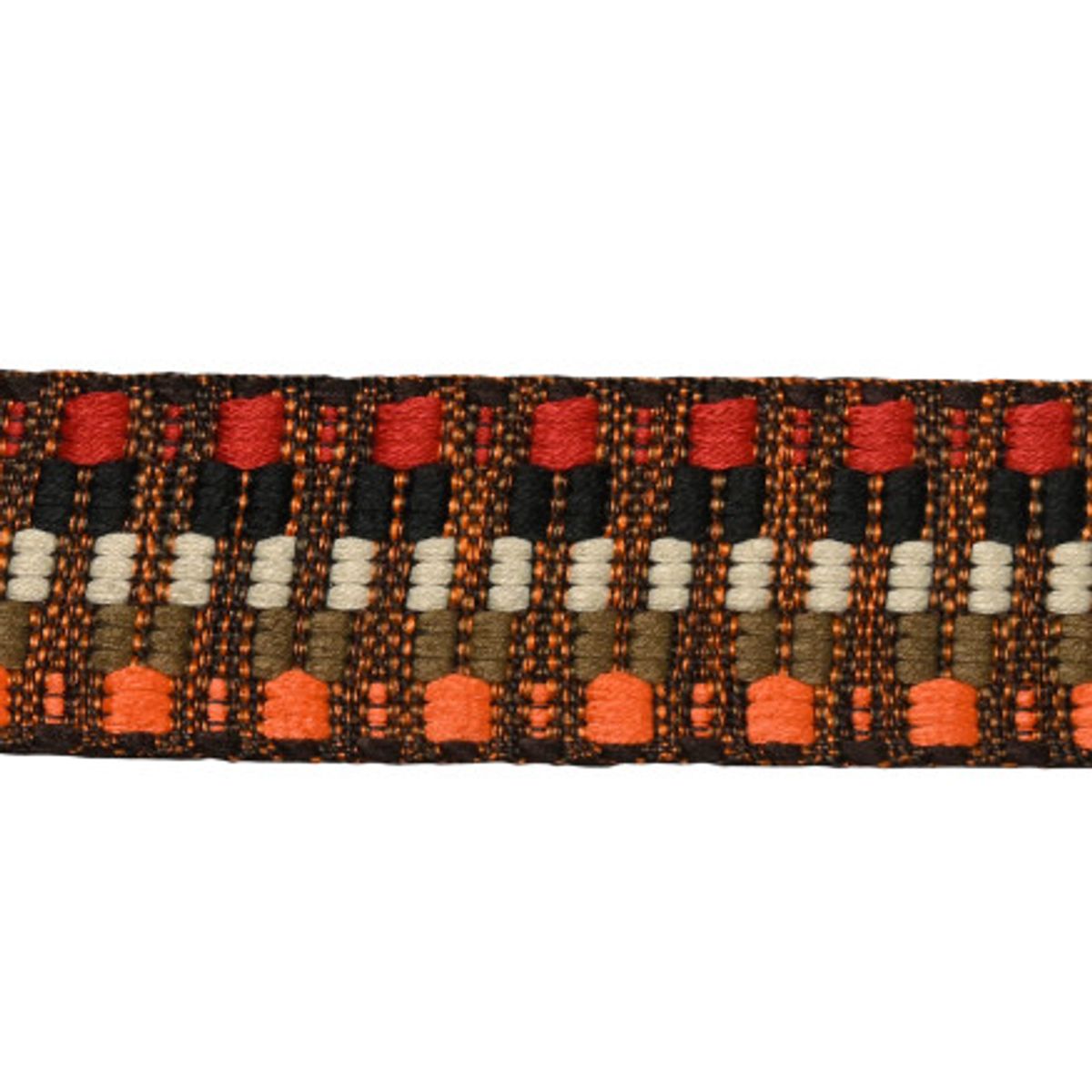 Taskestrop Gjord 38 mm - Orange/Sort/Rød