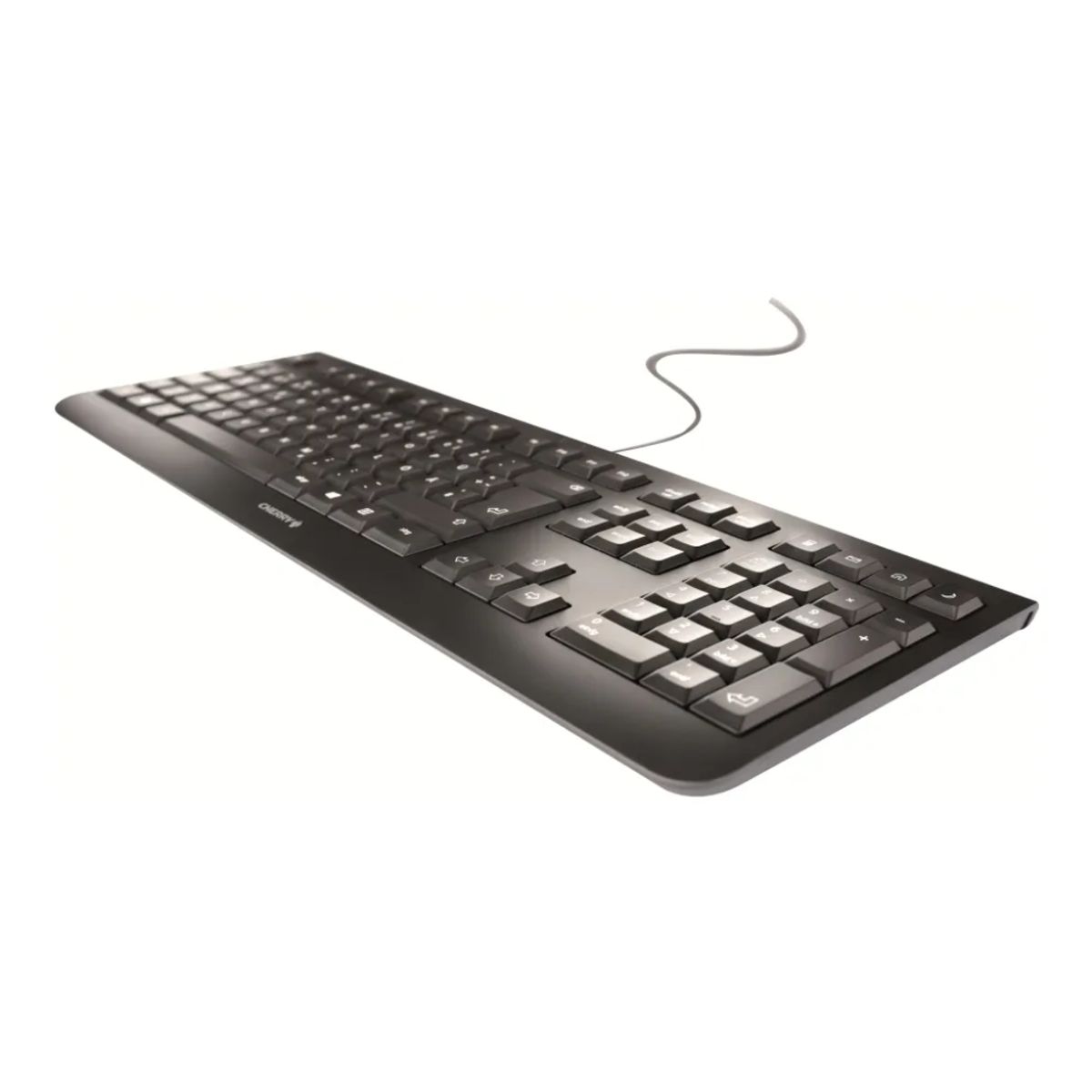 Tastatur Cherry KC 1000 Flat Sort med Kabel