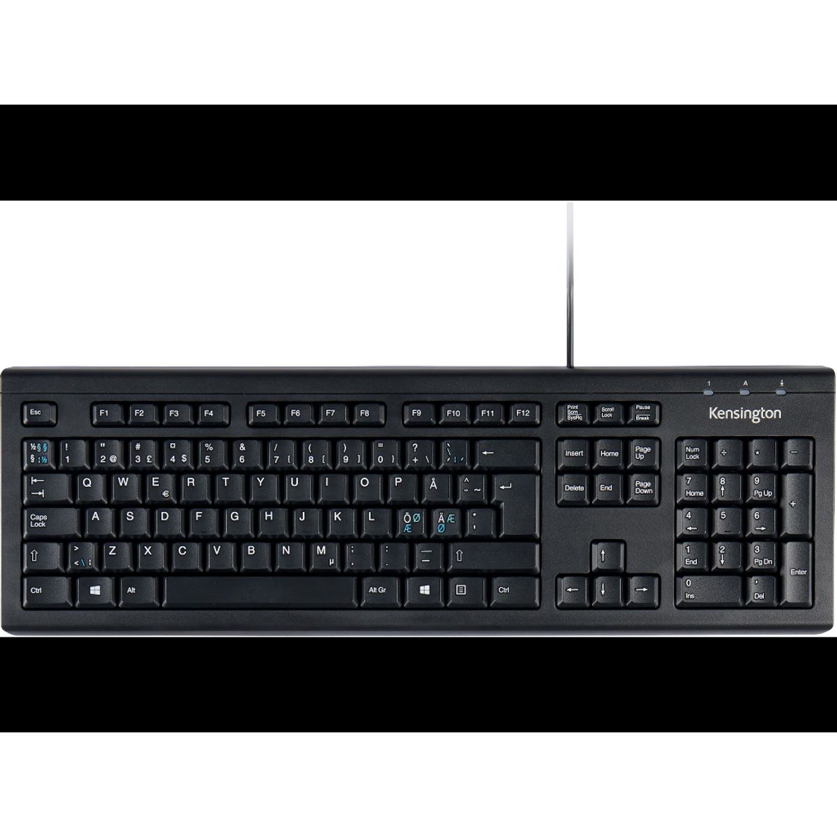 Tastatur Kensington med usb Ledning Black Nordic