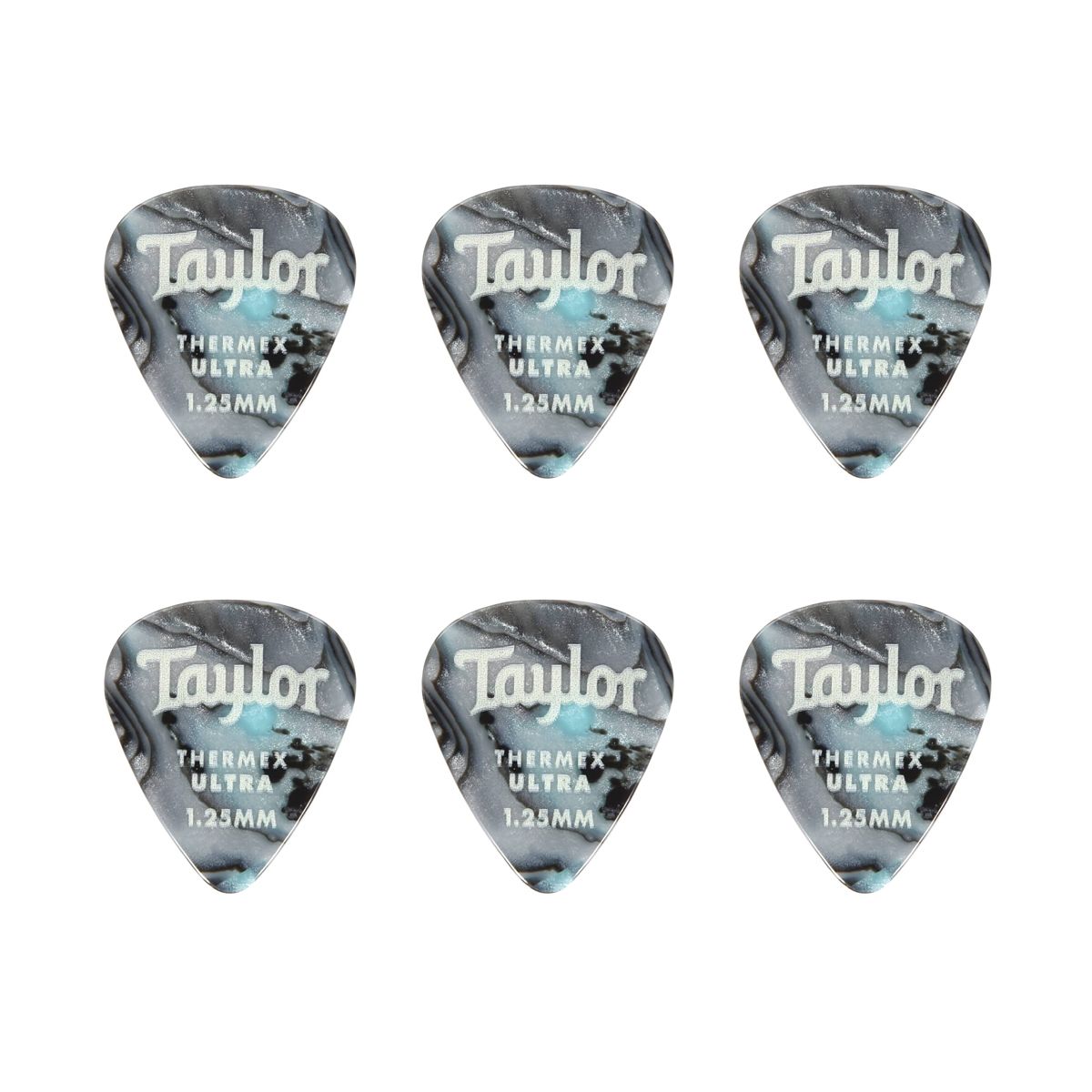 Taylor Thermex ultra picks 1,25mm Abalone 1,50 mm plektre (6 stk)