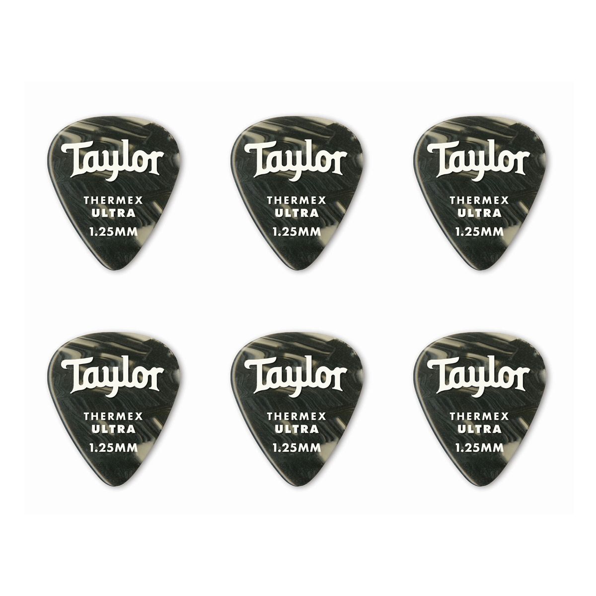 Taylor Thermex ultra picks black onyx 1,25mm plektre (6 stk)