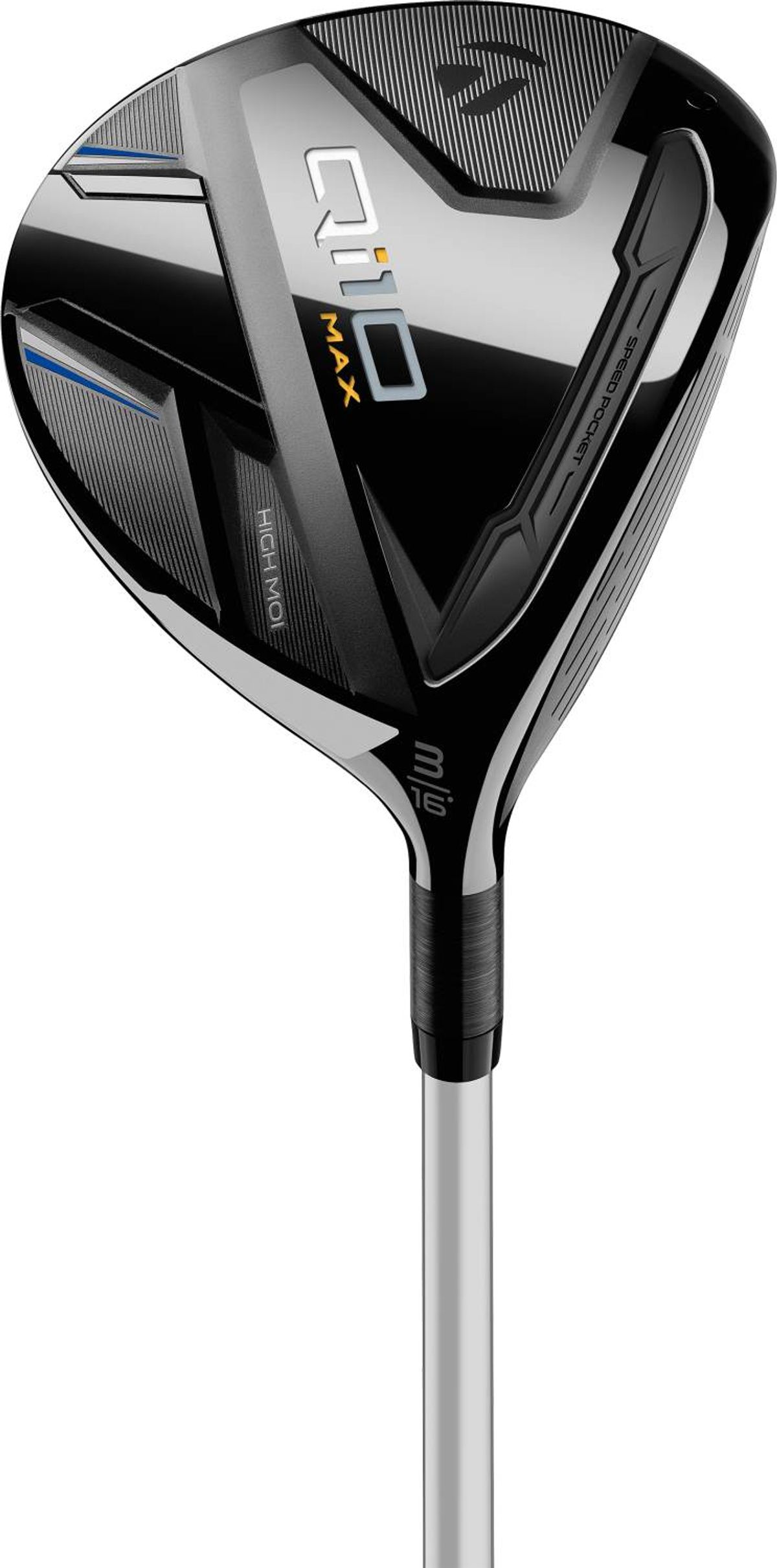 Taylormade Qi10 MAX Dame Fairwaykølle - Sort/Blå - Højre - 16.0° (3 Kølle) - Fujikura Speeder NX TCS 40 Dame Grafit