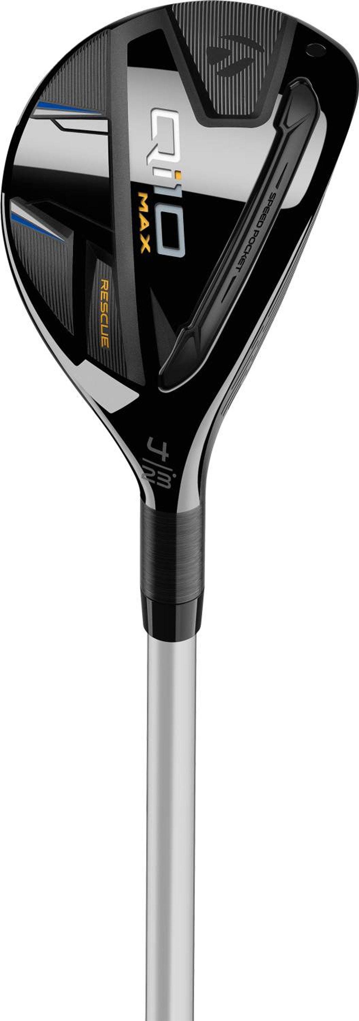 Taylormade Qi10 MAX Dame Hybridkølle - Sort/Blå - Højre - 31.0° (6 Kølle) - Fujikura Speeder NX TCS 40 Dame Grafit