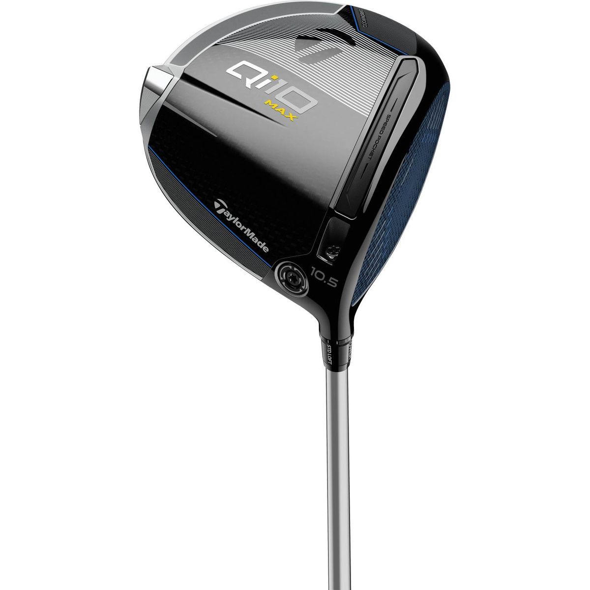 Taylormade Qi10 MAX Herre Driver - Sort/Blå - Højre - 10.5° - Mitsubishi Chemical T+ 60 Stiff Grafit