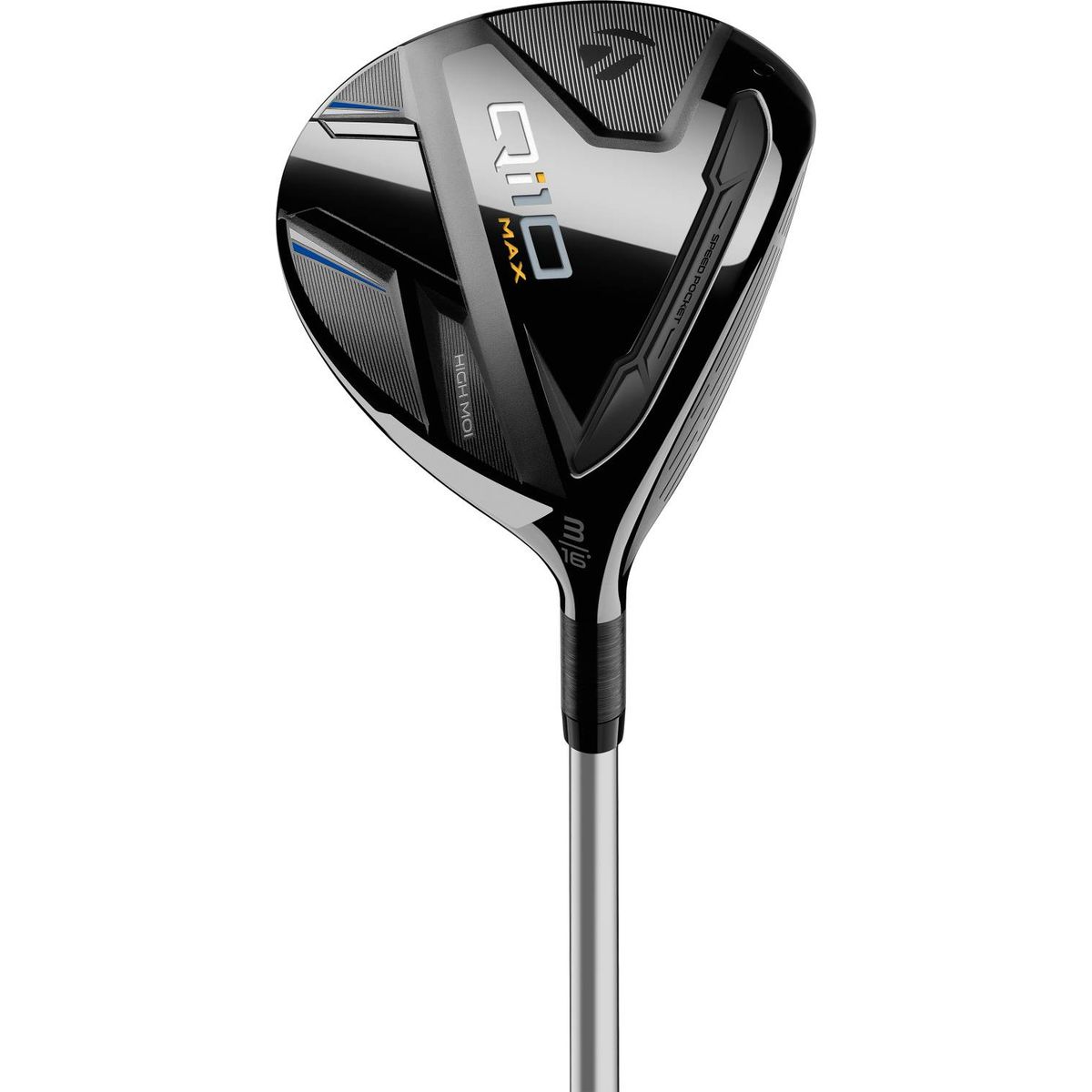 Taylormade Qi10 MAX Herre Fairwaykølle - Sort/Blå - Højre - 19.0° (5 Kølle) - Fujikura Speeder NX TCS 50 Senior Grafit