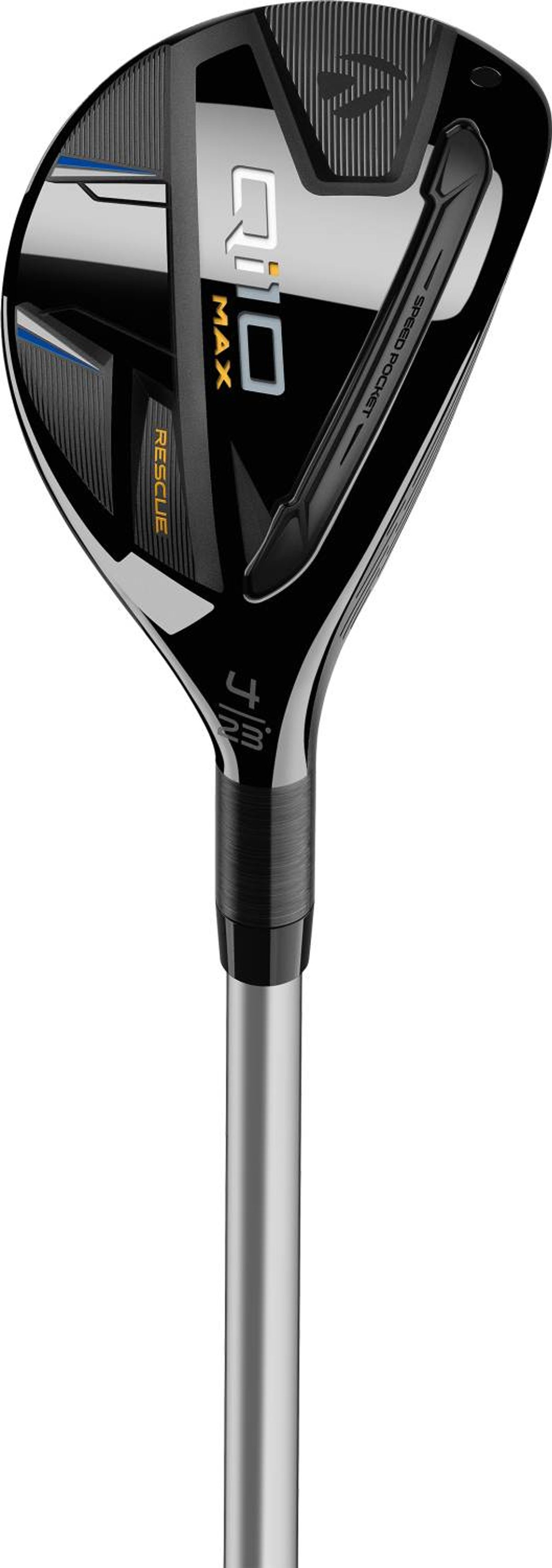 Taylormade Qi10 MAX Herre Hybridkølle - Sort/Blå - Venstre - 23.0° (4 Kølle) - Fujikura Speeder NX TCS 50 Regular Grafit