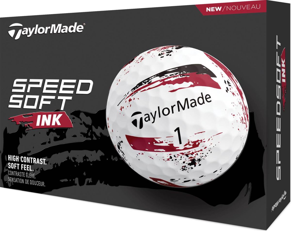 Taylormade SpeedSoft INK (2024) Golfbolde - Rød