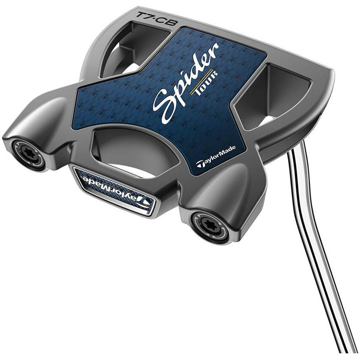 Taylormade Spider Tour S Double Bend Neck Putter - Børstet Stål - Højre - Str. 38" - Taylormade Pistol GT 1.0 (2023) 1.0 Hvid/Sort