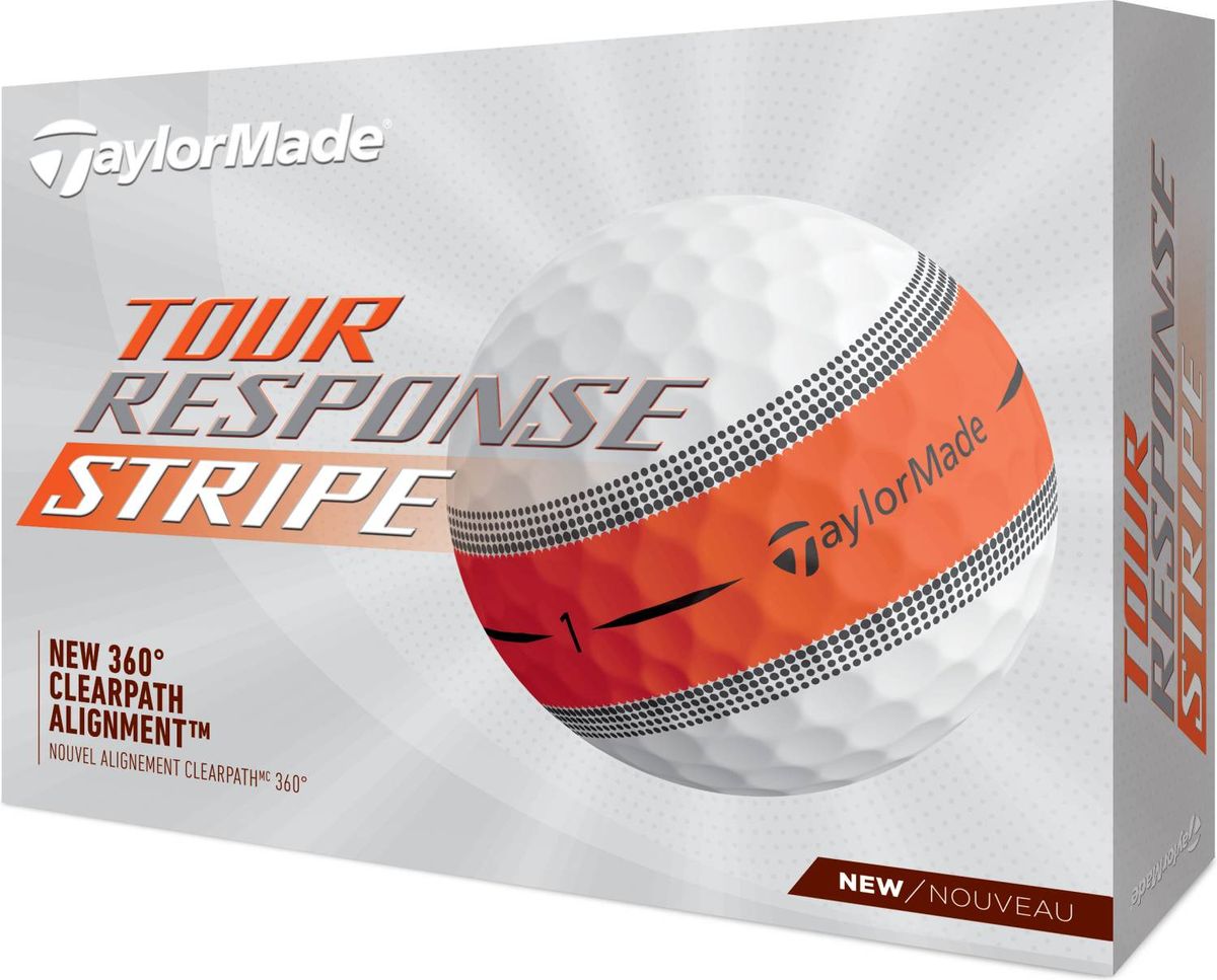 Taylormade Tour Response Stripe Golfbolde - Hvid/Orange