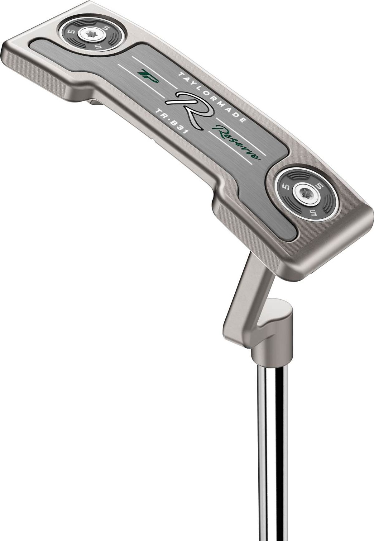 Taylormade TP Reserve B31 Plumber Neck Putter - Chrome - Højre - Str. 33" - Taylormade Deep Etched (2023) Standard Sort/Grå