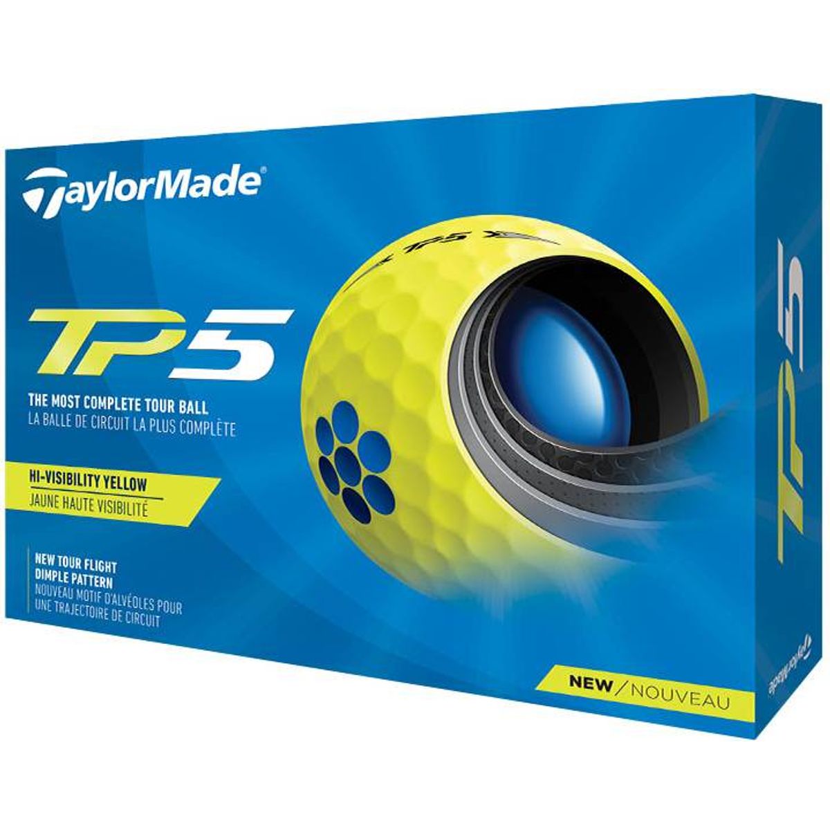 Taylormade TP5 (2021) Golfbolde - Gul