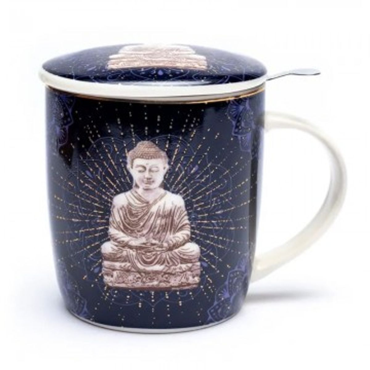 Te gaveæske m. krus, si og låg - Buddha - Te krus mm. - GodKarmaShop