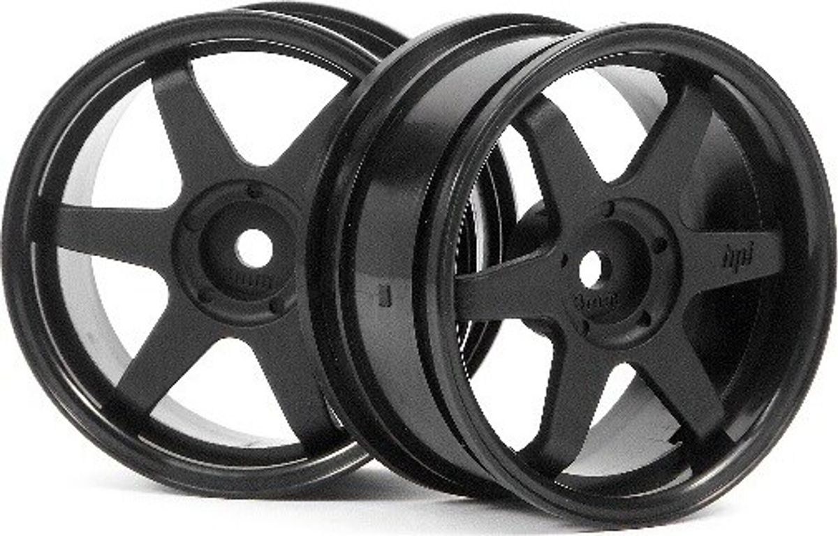 Te37 Wheel 26mm Black (3mm Offset) - Hp3841 - Hpi Racing