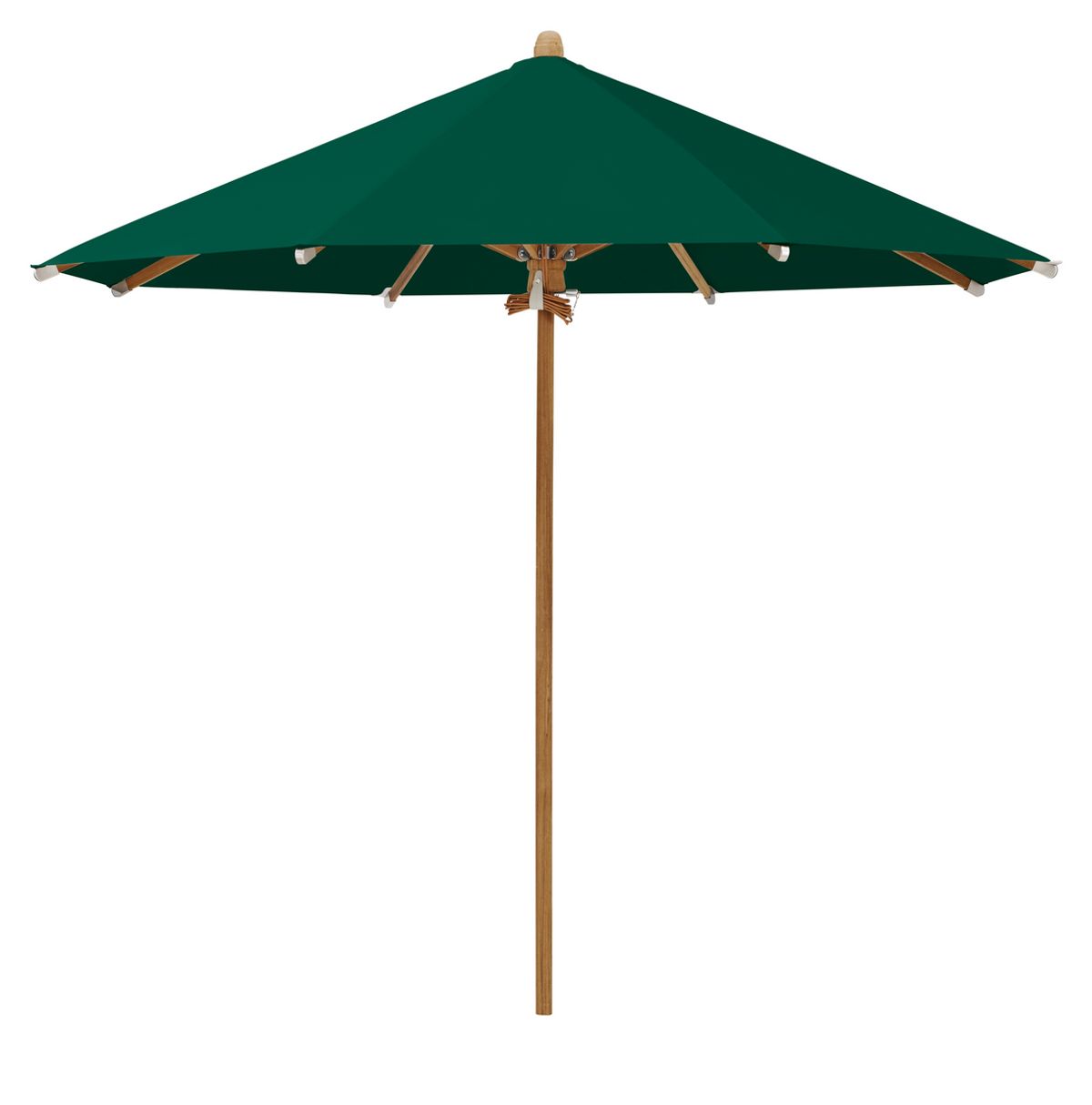 Teakwood Træparasol Ø300cm uden frisekant - Aloe