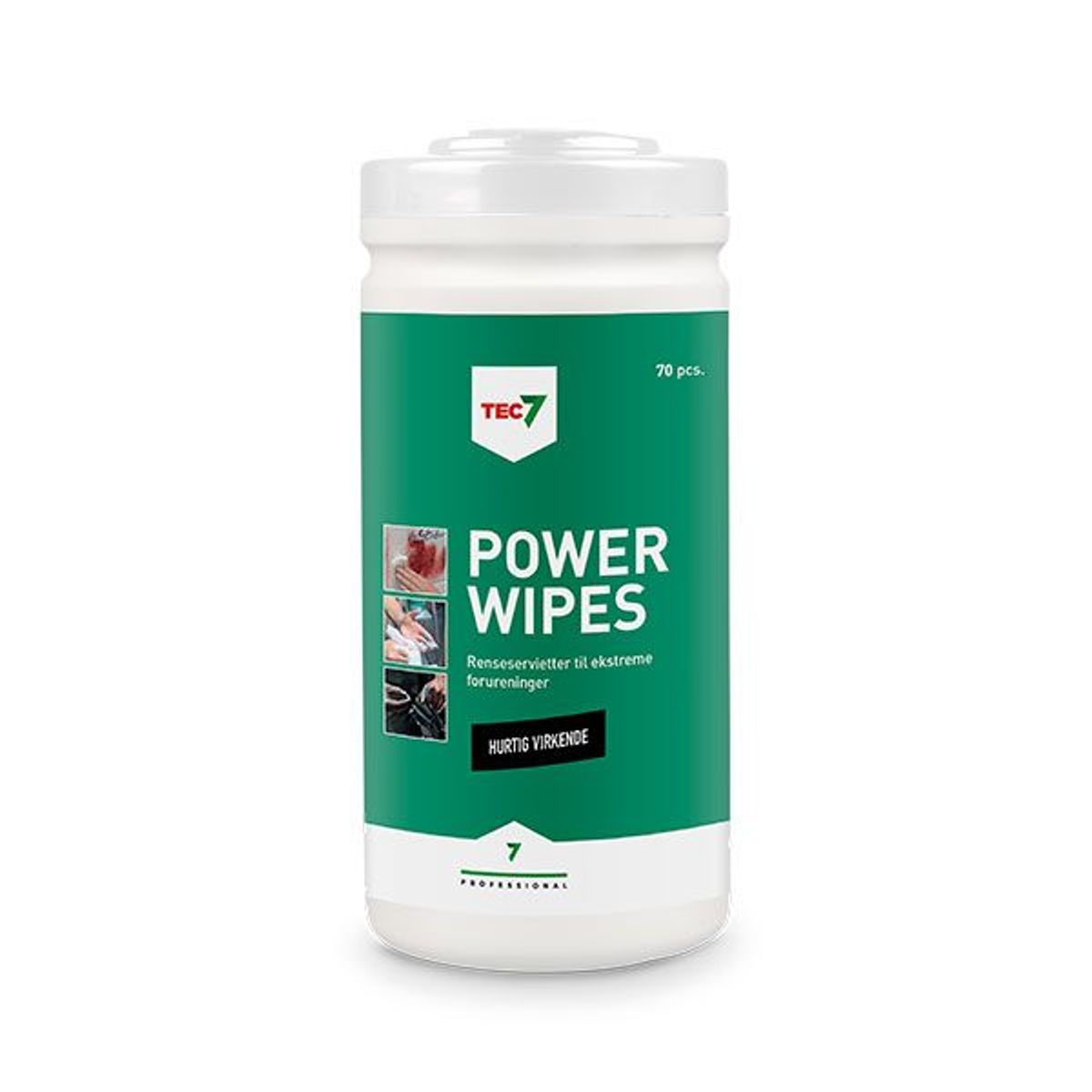 Tec7 power wipes 70 stk. - 1600875