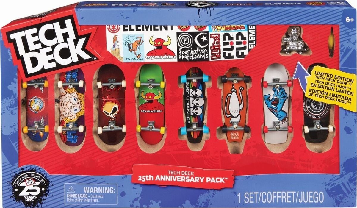 Tech Deck - Fingerboard Sæt - 25th Anniversary - 8 Fingerboard