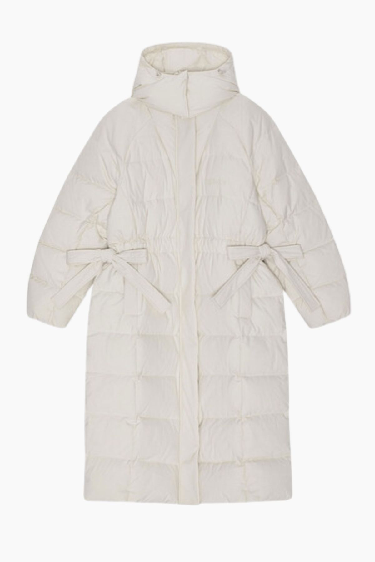 Tech Seersucker Puffer Coat F9689 - Tofu - GANNI - Creme L/XL