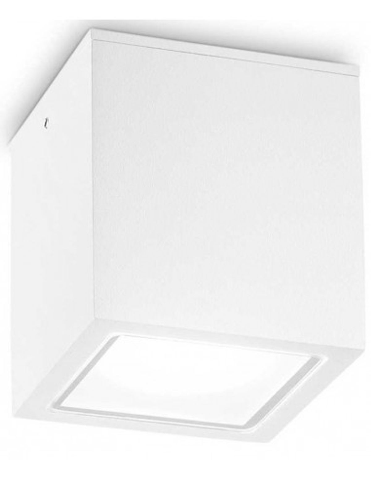 TECHO Loftlampe i aluminium og glas 15 x 15 cm 1 x GU10 - Hvid