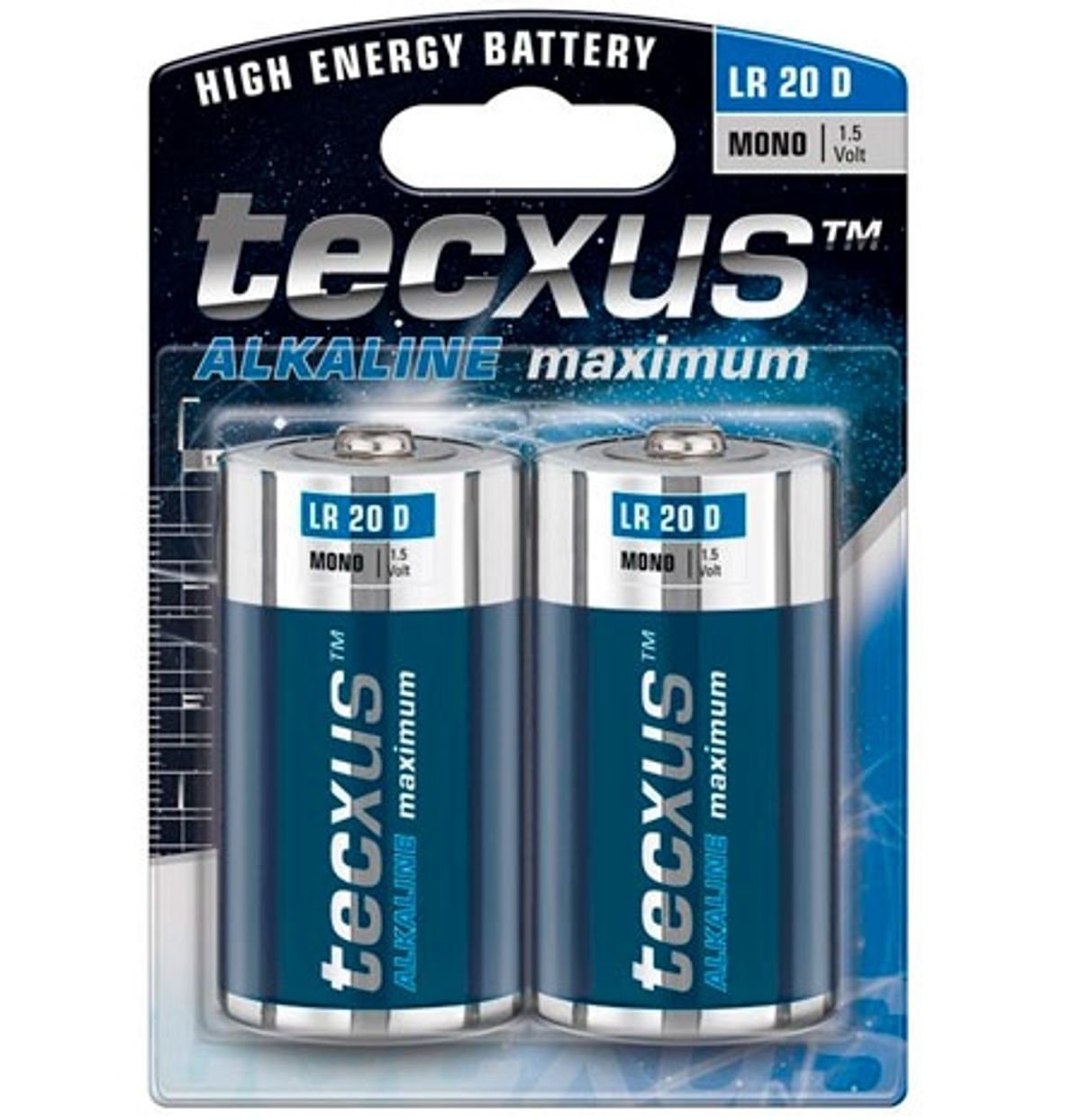 Tecxus Alkaline Maximum D/LR20 Batterier- 2 stk