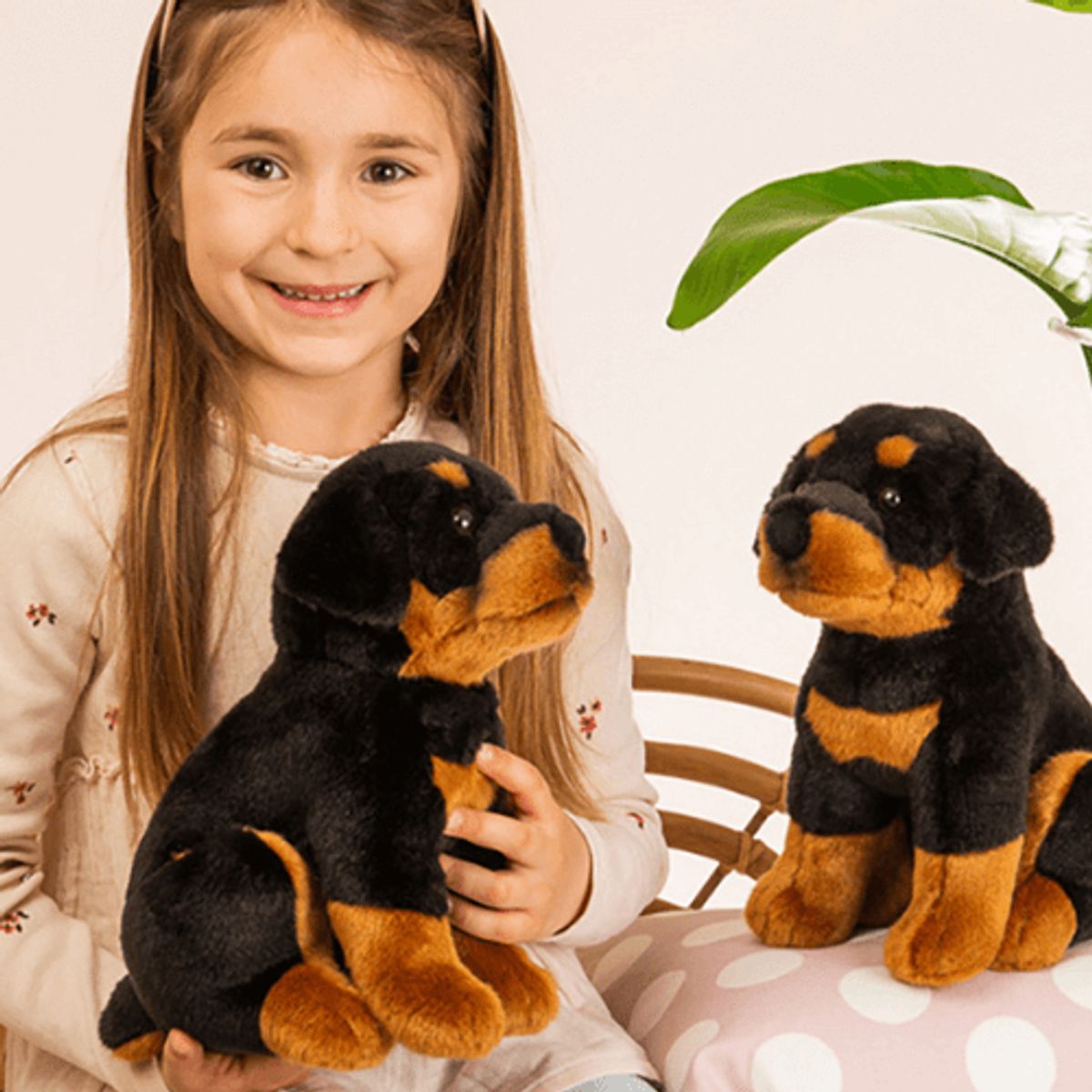 Teddy Hermann - Rottweiler bamse hvalp, 30 cm