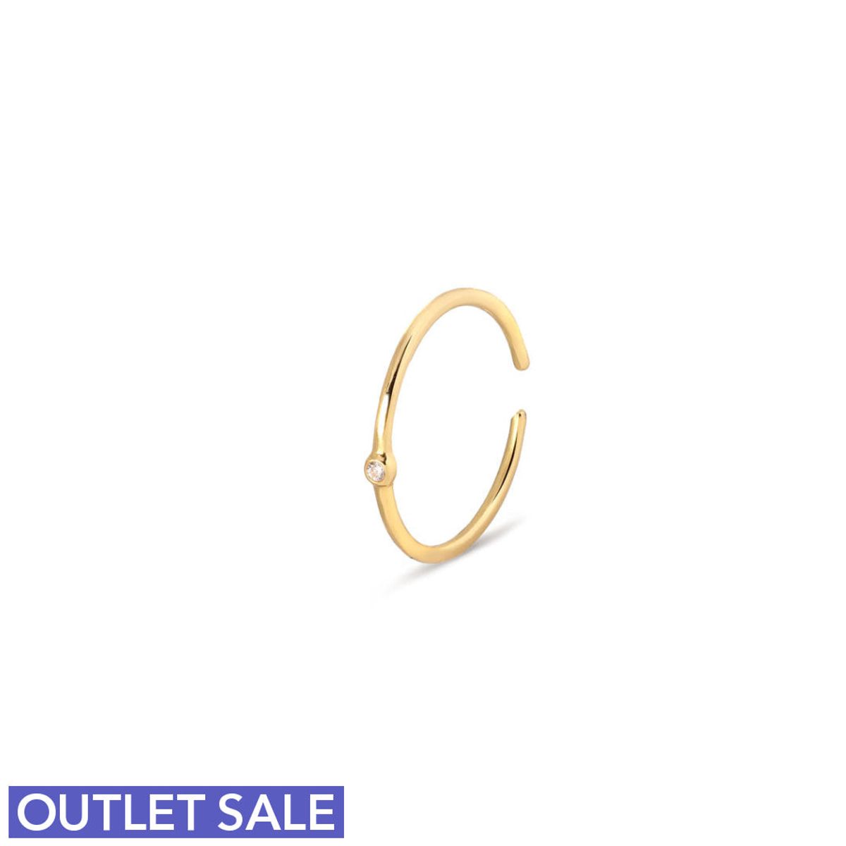 #TeenyTiny fingerring / Cuff - onesize - regulerbar størrelse - 18 karat forgyldt Sterling sølv - OUTLET