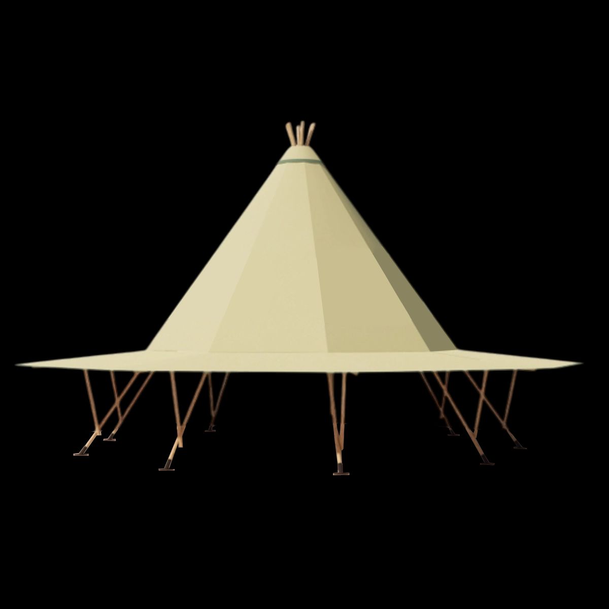 Teepee 8x8m Canvas - Khaki