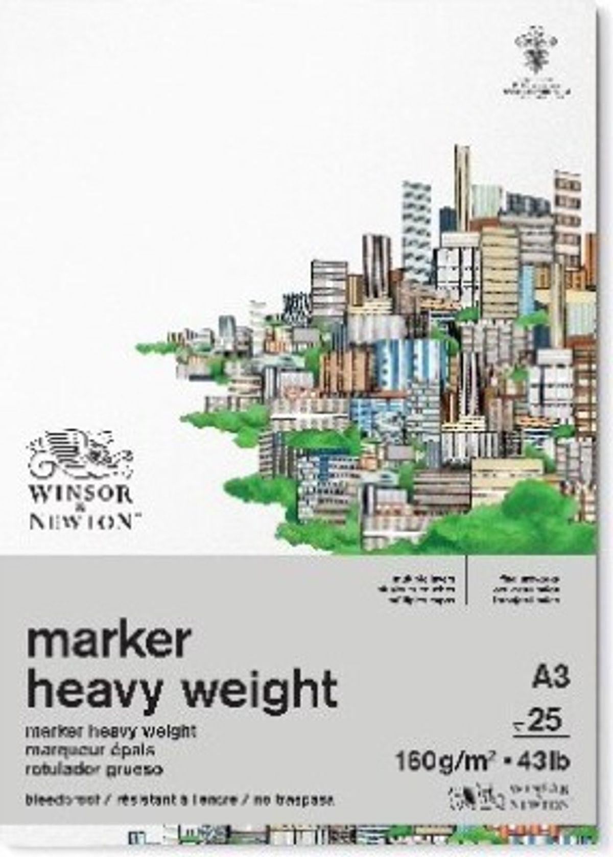 Tegneblok - A3 - Marker Heavy Weight - 25 Ark - Winsor & Newton