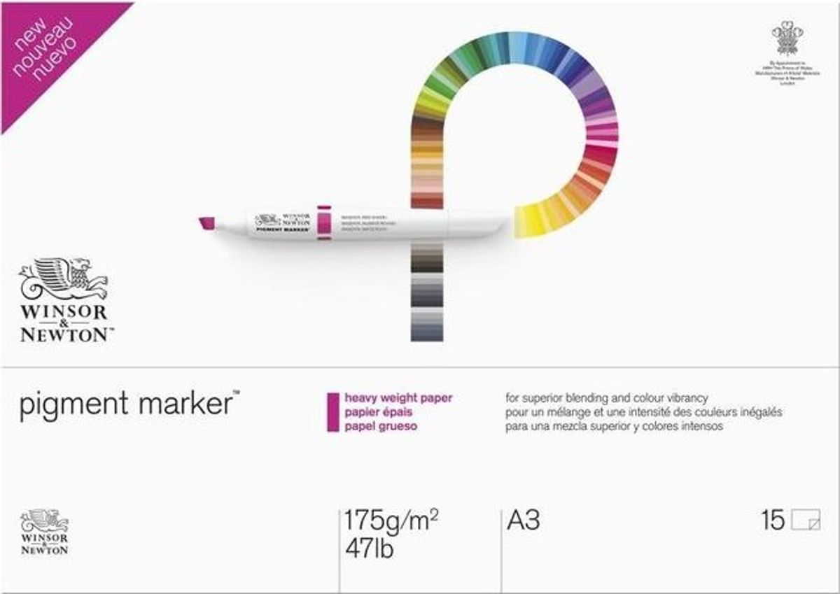 Tegneblok - Pigment Marker Heavy Weight - A4 - 15 Ark - Winsor & Newton