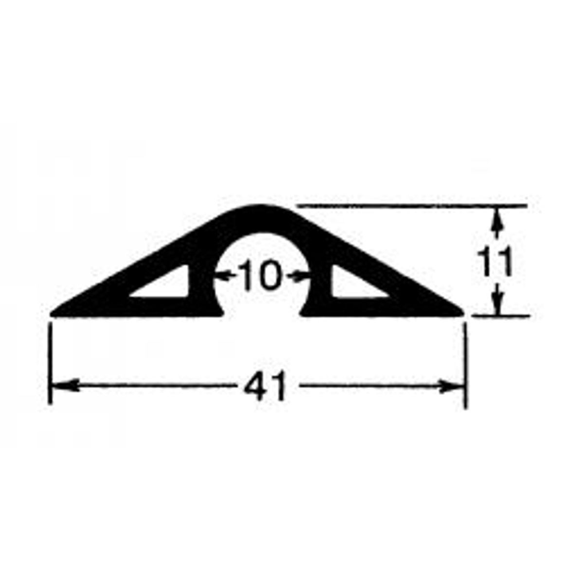 TEHALIT SL 11040 GRÅ 11X41MM, GULVKANAL