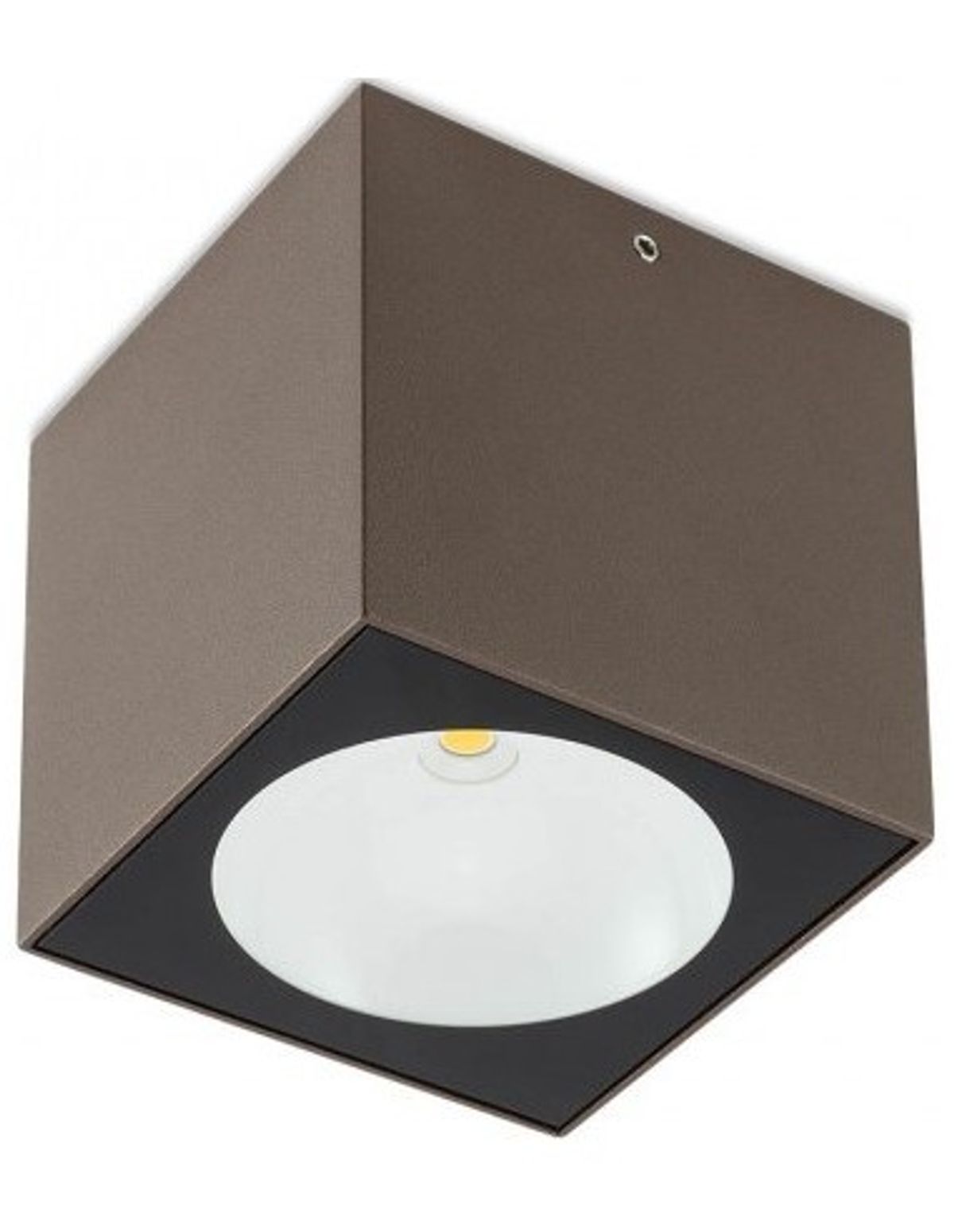 TEKO Påbygningsspot i aluminium 9,1 x 9,1 cm 1 x 6W COB LED - Mat mørkebrun