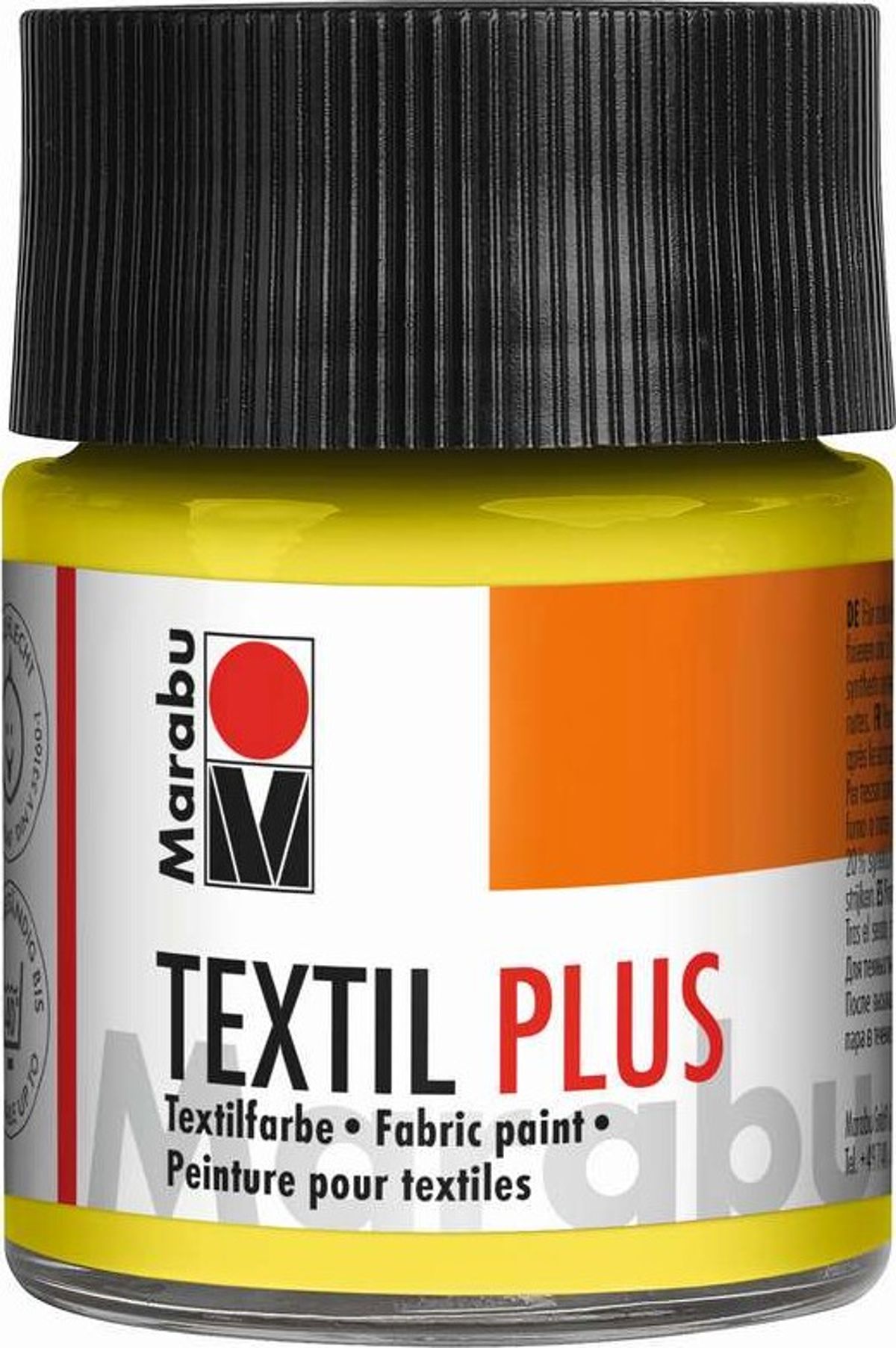 Tekstil Maling - Citron Gul - Textil Plus - 50 Ml - Marabu