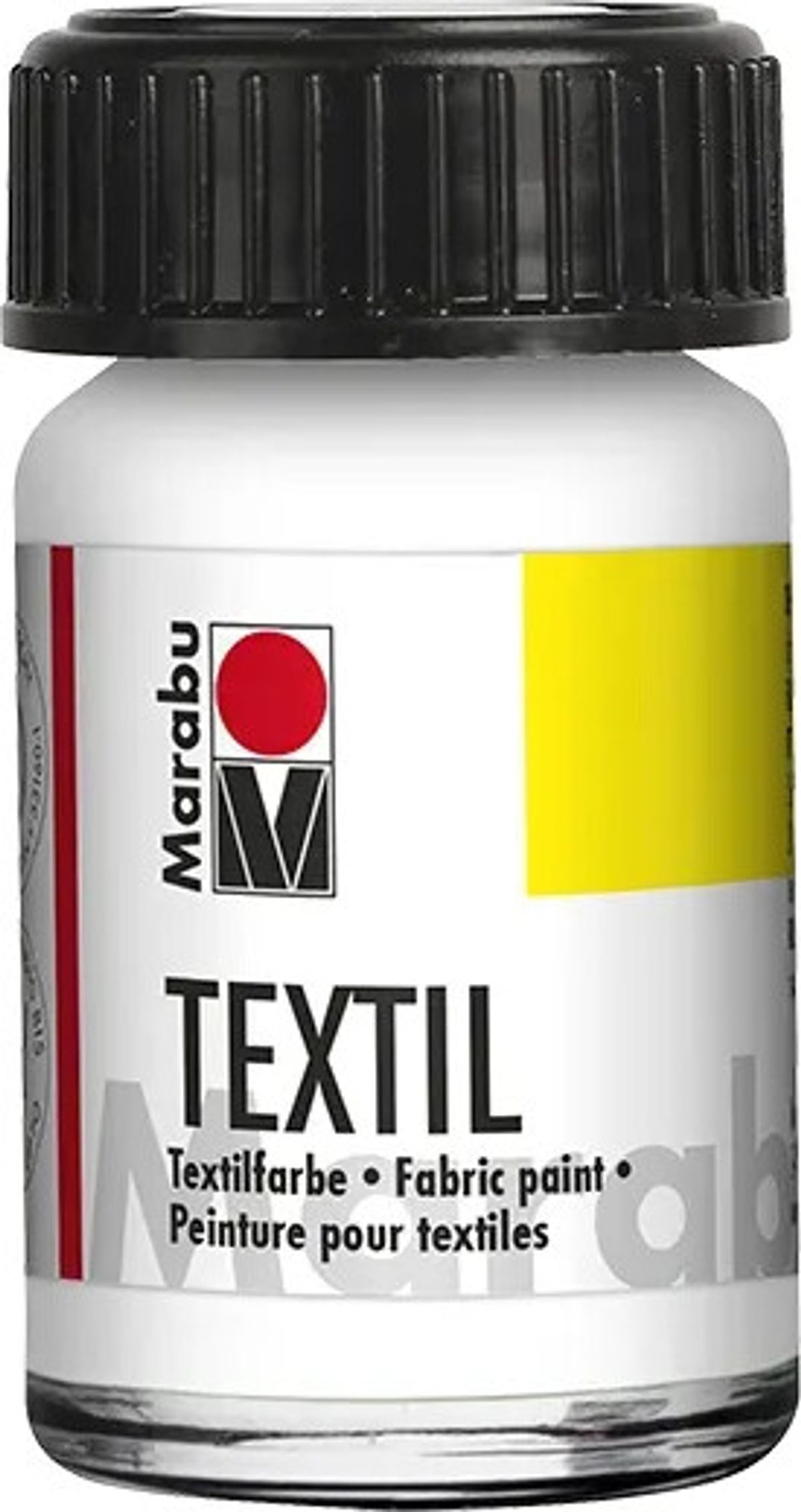 Tekstil Maling - Hvid - Textil - 15 Ml - Marabu