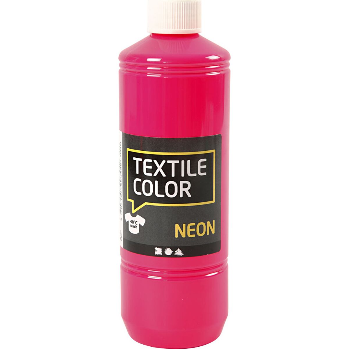 Tekstilmaling - Textile Color Neon - Neon Pink 500 Ml