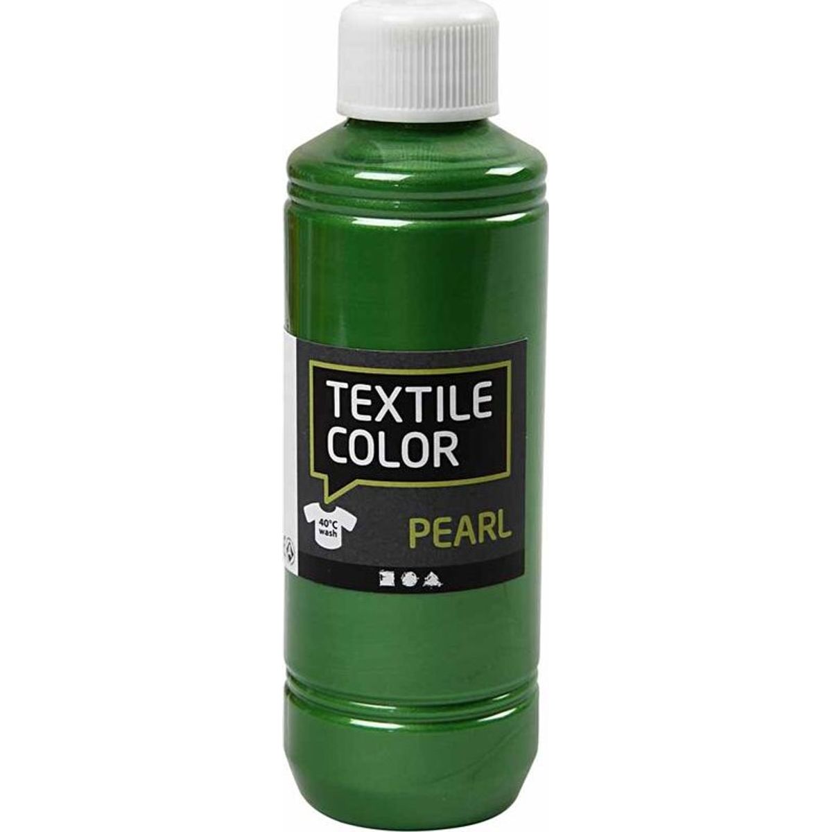 Tekstilmaling - Textile Color Pearl - Perlemor - Brilliantgrøn 250 Ml