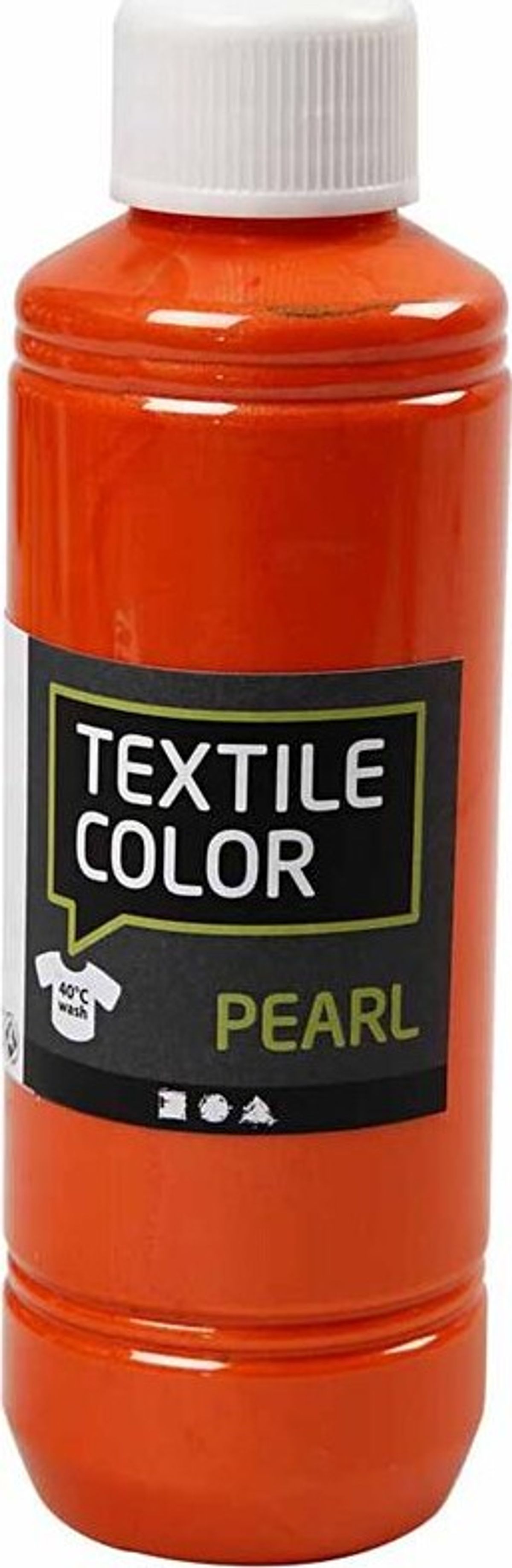 Tekstilmaling - Textile Color Pearl - Perlemor - Orange 250 Ml