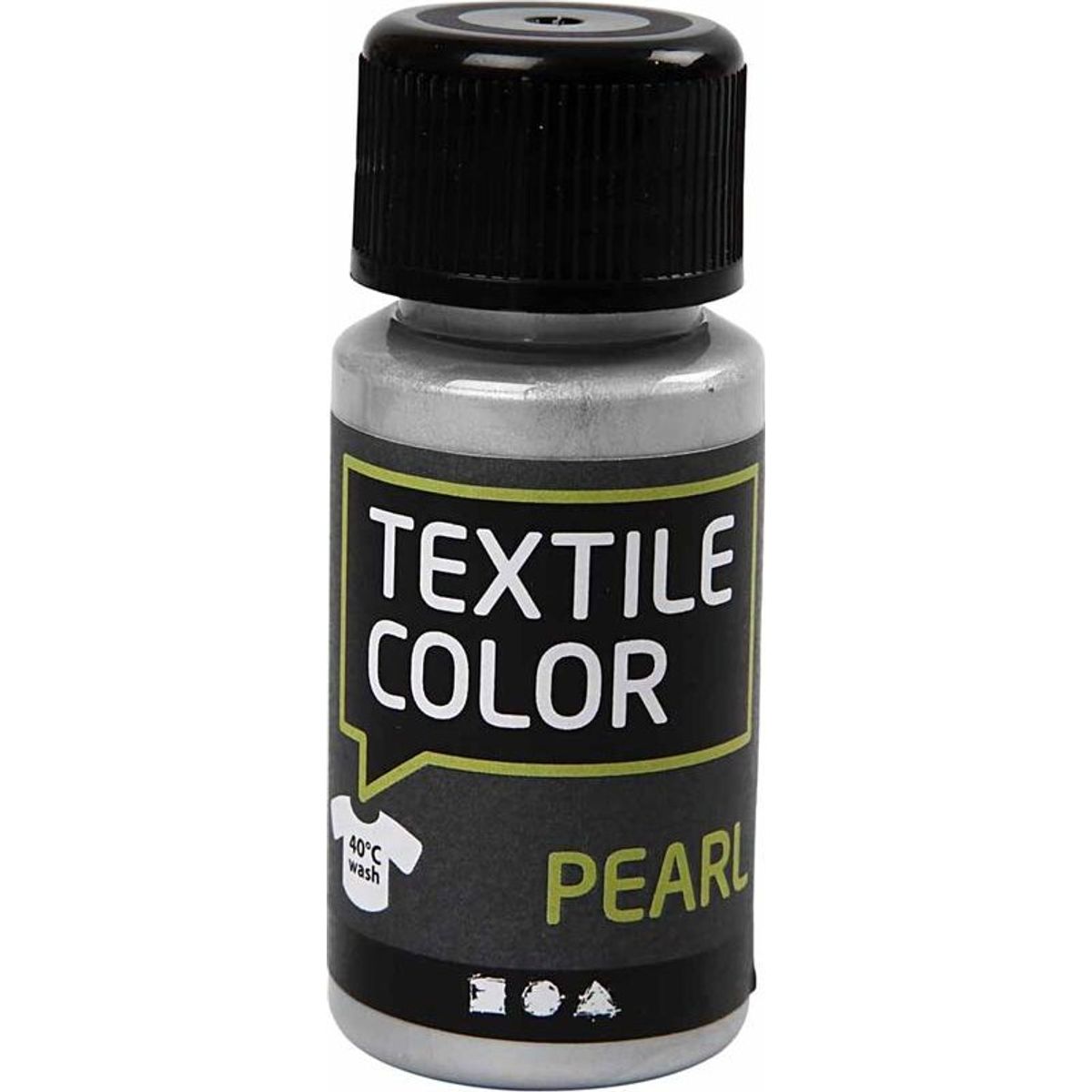 Tekstilmaling - Textile Color Pearl - Perlemor - Sølv 50 Ml