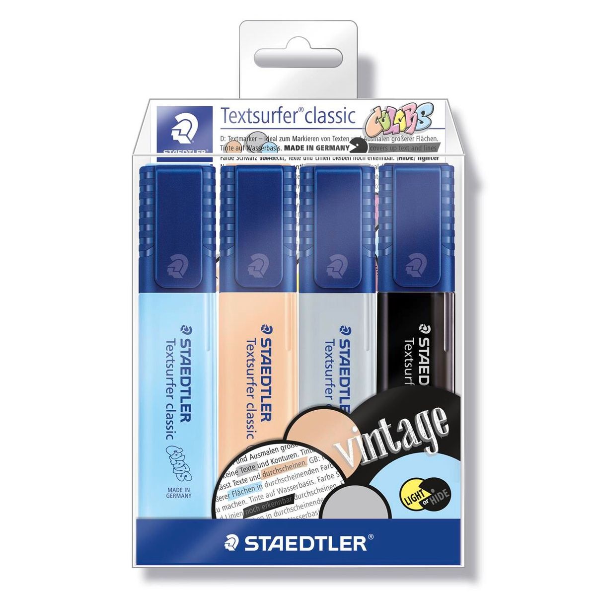 Tekstmarker STAEDTLER 364, ass. vintage 4stk.