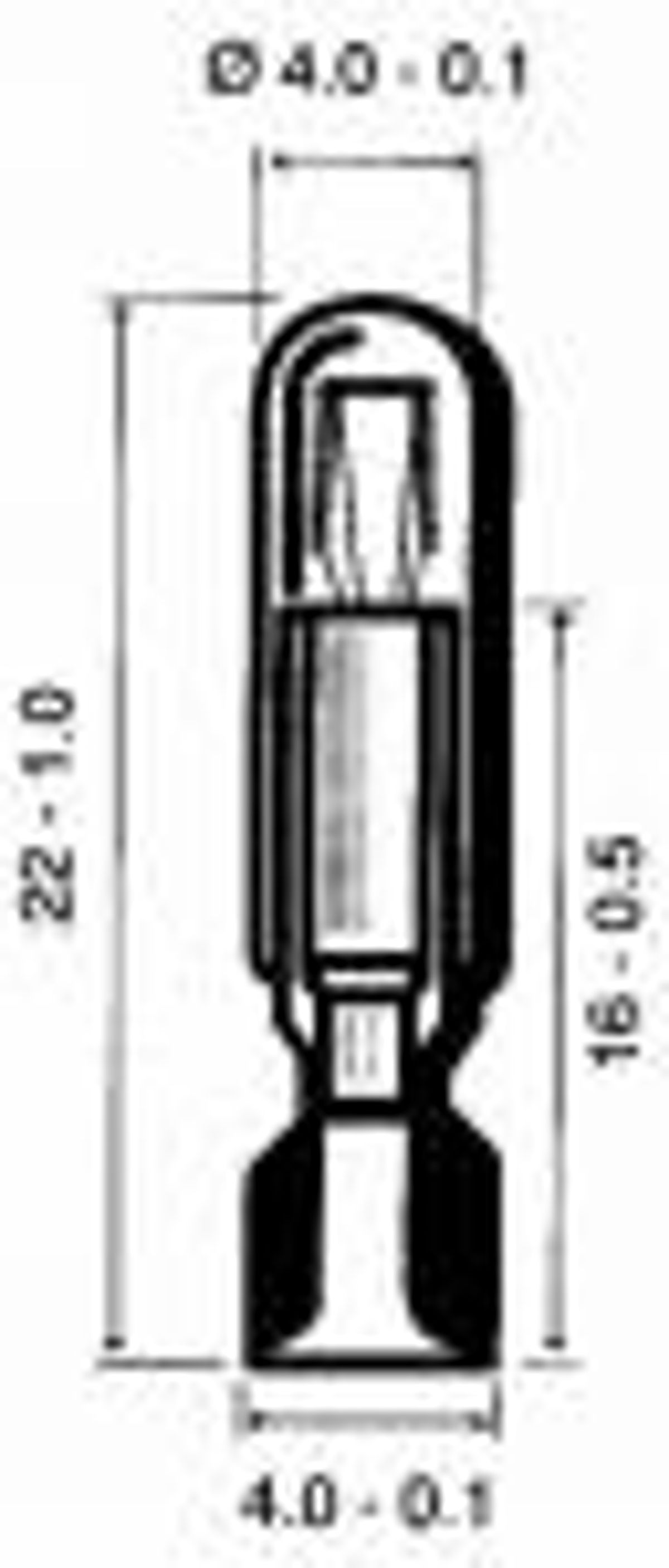 Telefonlampe 30v 0,04 a t4,6 4x22 mm