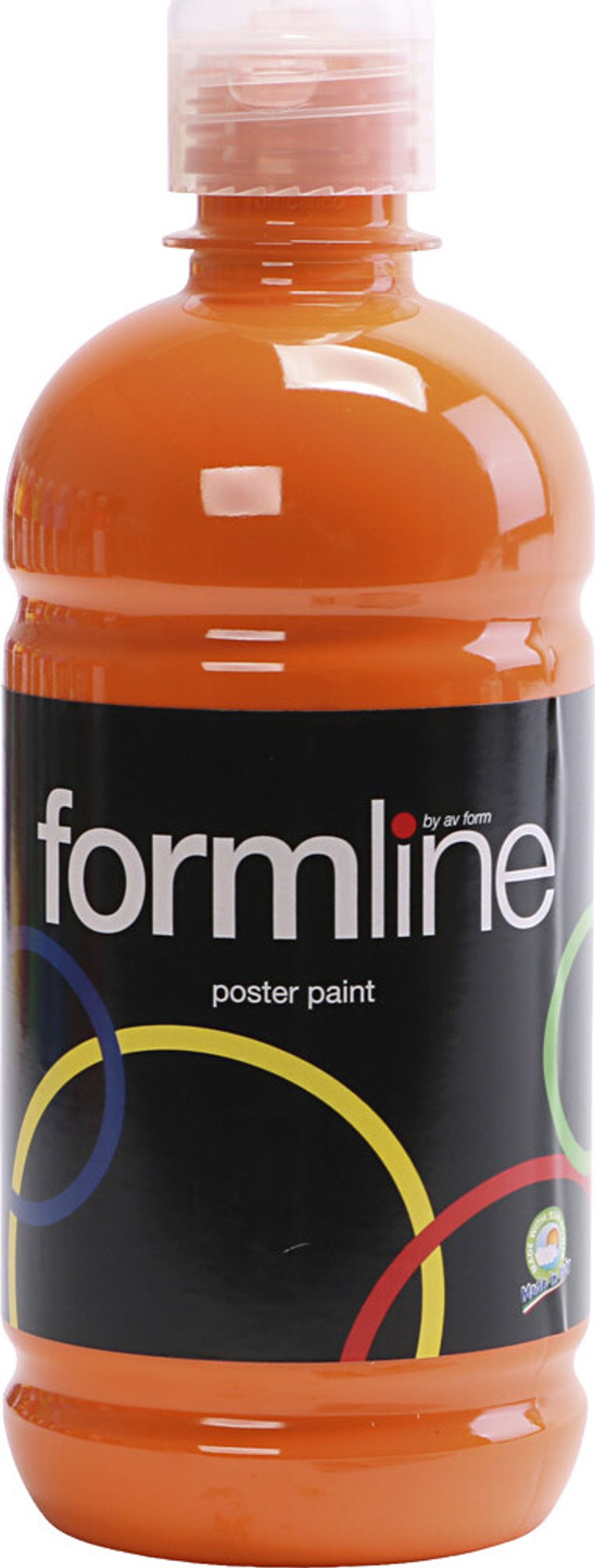 Tempera Maling - Børn Og Voksne - Mat - Orange - 500 Ml