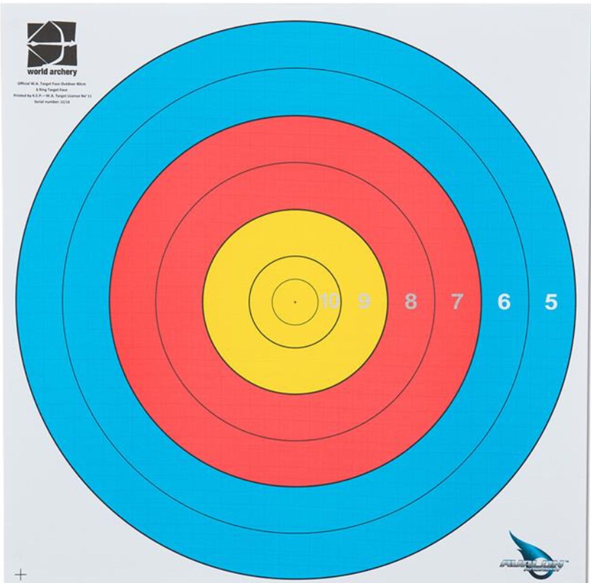 Temple Fita ansigt 80 cm 5 ringe med numre fra 5 - 10